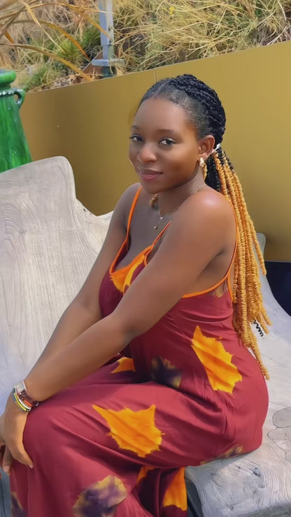 Robe longue en coton Dempé – Collection Été Prestige Africain