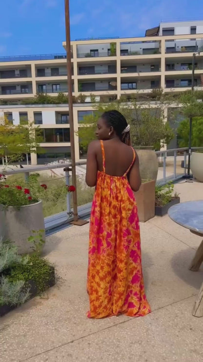 Robe longue en coton Dempé – Collection Été Prestige Africain