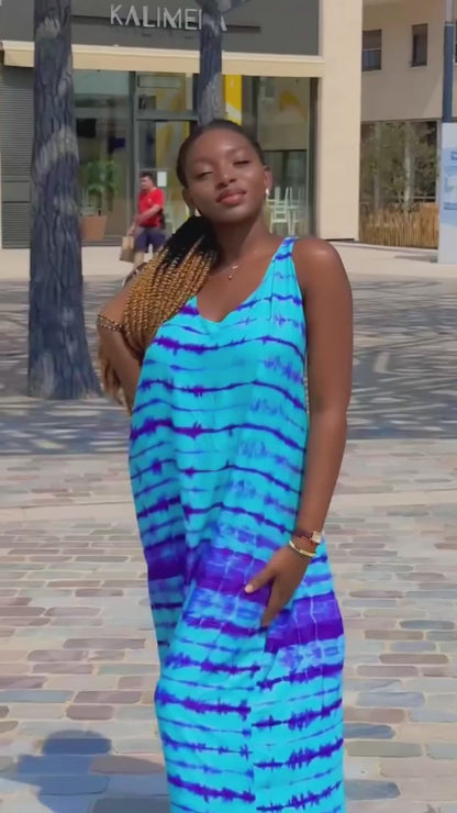 Robe longue en coton Dempé – Collection Été Prestige Africain