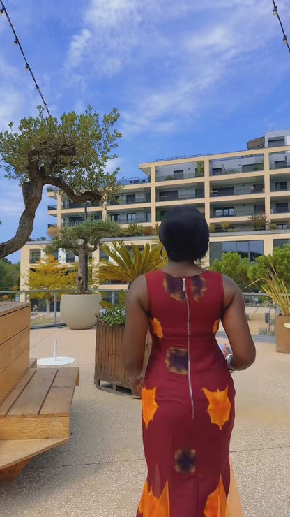 Robe longue en coton Dempé – Collection Été Prestige Africain